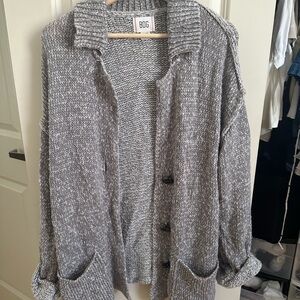BDG Grey and White Knit Sweater